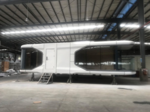 Lussuosa piccola <span class=keywords><strong>casa</strong></span> modulare completamente arredata su ruote Smart wc e angolo cottura in acciaio certificata RV <span class=keywords><strong>casa</strong></span> Mobile per ville - Product Image 2