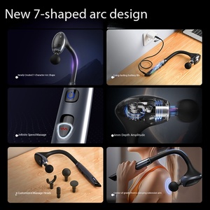 Professionelle <span class=keywords><strong>7</strong></span>-förmige Rückenmassagepistole, Selbstmassage für Tiefengewebe, Abnehmbar, Leiser Elektrischer Fitness-Muskelmassager - Product Image 3