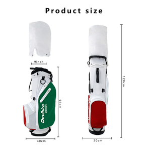 KONDAY support <span class=keywords><strong>de</strong></span> transport en polyester imperméable léger <span class=keywords><strong>de</strong></span> 9 pouces pour <span class=keywords><strong>sac</strong></span> <span class=keywords><strong>de</strong></span> <span class=keywords><strong>golf</strong></span> logo personnalisé avec fermeture éclair étanche support <span class=keywords><strong>de</strong></span> tête aller - Product Image 5