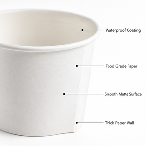 Factory Direct White Ice Cream <b>Cups</b>, 4oz-32oz Round Paper <b>Cups</b>, Biodegradable For Frozen Yogurt - Product Image 2
