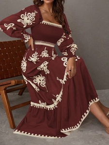 Euromaidan Primavera Nueva Colección 2026 Nuevo Estilo <span class=keywords><strong>AliExpress</strong></span> Elegante Vestido Largo Estampado con Mangas Largas - Product Image 4