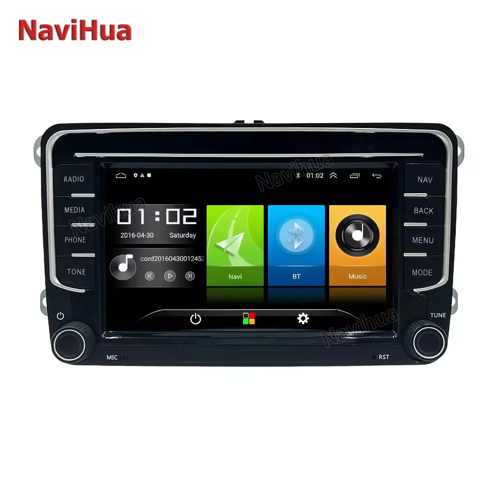 NaviHua Kit de Atualização de Áudio Universal para Carro Volkswagen Universal Android 12 7 polegadas Carplay Player Navegação Multimídia