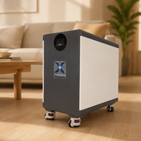 Système de stockage d'énergie solaire au lithium tout-en-un 32 kWh avec onduleur à onde sinusoïdale pure 32 kW, MPPT 120-450 Vcc, moniteur Wi-Fi, empilable, garantie 10 ans