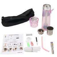 Sheesha voiture narguilé sur le pouce nargile mini shisha LED chicha complet voyage narguilé tasse voiture shisha portable narguilé tasse avec paille