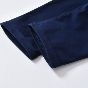Pantalones de Tirantes Casuales Rectos de Algodón Orgánico Azul Oscuro para Niño, Compra en Línea, de Proveedor Chino - Product Image 2