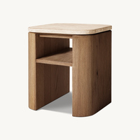 Table basse moderne en bois massif Table d'appoint pour les meubles de salon