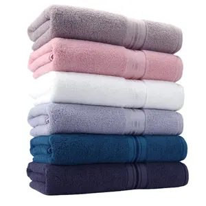 35*75 CM Luxury Custom 120 G Thick Fluffy Soft Terry 6pcs High Quality Bathroom Large Bath Towel Set 100% Cotton