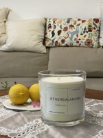 Meilleure Vente Grande Bougie à 5 Mèches, Bougie Parfumée de Luxe, Décoration d'Intérieur, Pot en Verre, Bougie d'Aromathérapie en Gros