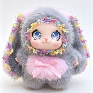 CHXU, Nueva Serie de Peluches de Conejitos, Muñeco de Conejo de Orejas Largas, Lindo Llavero con Figura de Dibujos Animados, Regalo Ideal para Niñas - Product Image 2
