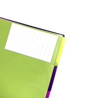 Carnet à spirales en papier kraft avec logo personnalisé, format lettre, spirale en plastique avec cercle métallique, recharge de papier à feuilles mobiles, documents pour le bureau