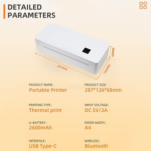 Stampante Termica Portatile <span class=keywords><strong>A4</strong></span> Usata per Etichette e Adesivi, per Casa, Ufficio e Studio - Product Image 6