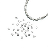 Perles d'espacement de forme irrégulière en argent sterling 925 en gros perles d'argent en vrac pour bricolage à la main Bracelet collier résultats