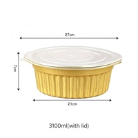 Pot en aluminium jetable de qualité alimentaire, anti-fuite et résistant à la chaleur, pour la cuisson en extérieur, les plats à emporter et les fêtes, vente en gros