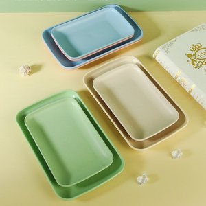 High Quality <strong>Custom</strong> Melamine Plastic <strong>Serving</strong> <strong>Tray</strong> Modern Design Bulk Food <strong>Serving</strong> <strong>Tray</strong> for Cafeteria Low Price with MOQ 100pcs - Product Image 5