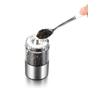 Moulin à poivre électrique créatif, fonctionne sur piles, lame en acier inoxydable, boîtier en plastique, commande par bouton-poussoir MA705 - Product Image 3