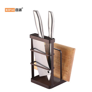 ชั้นวางมีดริปายพร้อมถาดเก็บของอเนกประสงค์สำหรับมีด แผ่นรองตัด ฝาหม้อ อุปกรณ์จัดระเบียบในครัว ดีไซน์ทรงสี่เหลี่ยม - Product Image 2