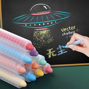 Set <span class=keywords><strong>di</strong></span> 12 Gessetti Colorati Senza Polvere per Bambini con Impugnature Scanalate Facili da Impugnare, Lavabili, per Cavalletti e Sale Giochi - Product Image 2