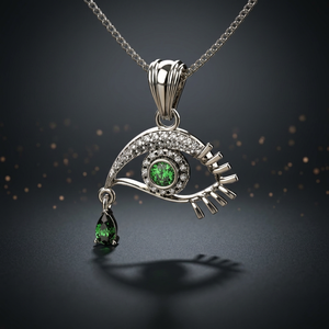 Colgante de Lujo con Diseño de Ojo Dorado, Joyería Fina Personalizada con Diamantes Certificados por IGI/GIA, Proveedor Mayorista - Product Image 6