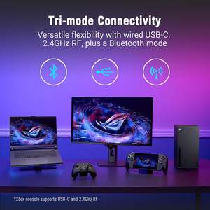 เอซุส โรก ไรคิริ II สำหรับคอนโทรลเลอร์ไร้สายสีดำ 2.4GHz Bt 3.5 มม. แจ็คหูฟังทีเอ็มอาร์จอยสติ๊กกันลื่น 10 ปุ่ม - Product Image 6