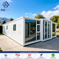 Maison préfabriquée extensible en conteneur, 2 chambres, résistante au vent (normes australiennes 150 km/h), 20, 30 et 40 pieds, type Granny Flat