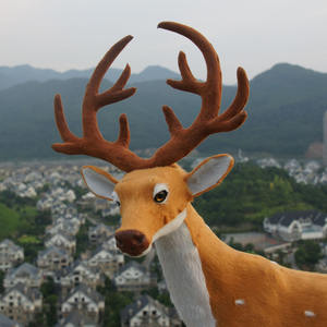 Simulation de Noël Cerf Elk Renne Figurines Décoration Fée Maison Jardin Miniatures Xmas Party Props - Product Image 2