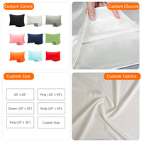 Taie d'oreiller personnalisée en microfibre/polyester/bambou biologique/100% coton, housse de taie d'oreiller en microfibre