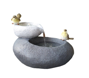 Fontaine à eau en résine avec éclairage Led et pompe, 2 m, produits de jardin, oiseau artificiel, décoration de maison - Product Image 1