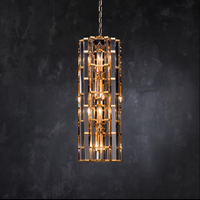 Yihao personnalisé luxe cristal pendentif lumière Vintage américain éclairage lustre pour hôtel Villa salon décor parfait suspendu
