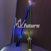 Couteau lumineux à fibre optique LED RVB - Fonctionne sur piles, accessoire de fête sûr pour Halloween, cosplay, spectacles de scène, adultes et enfants