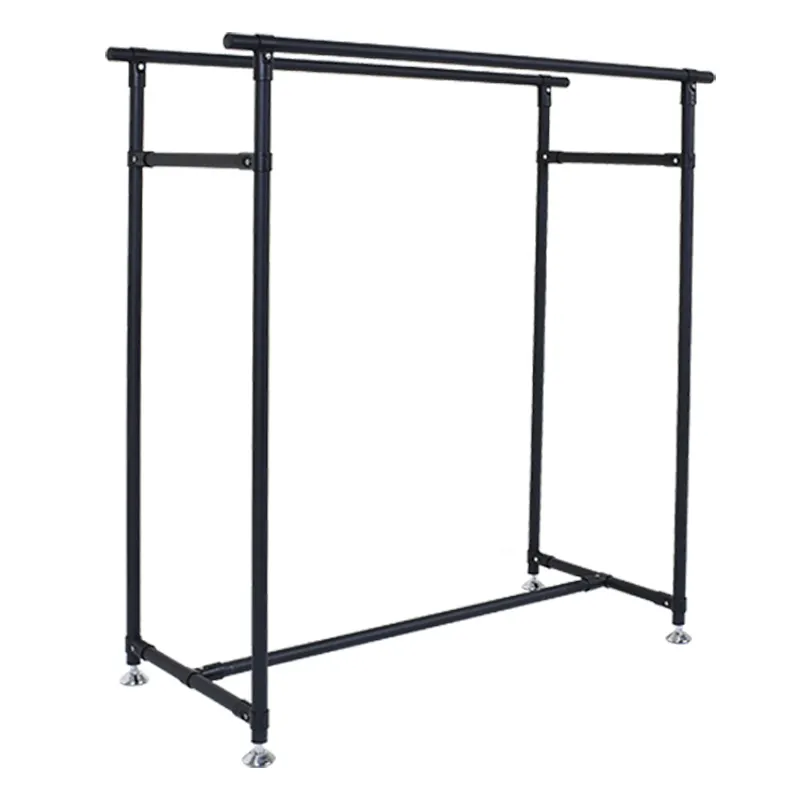 New Arrival Portable 2 Wege Boden Kleiderbügel Rack Heavy Duty Metall Kleider ständer für Shop