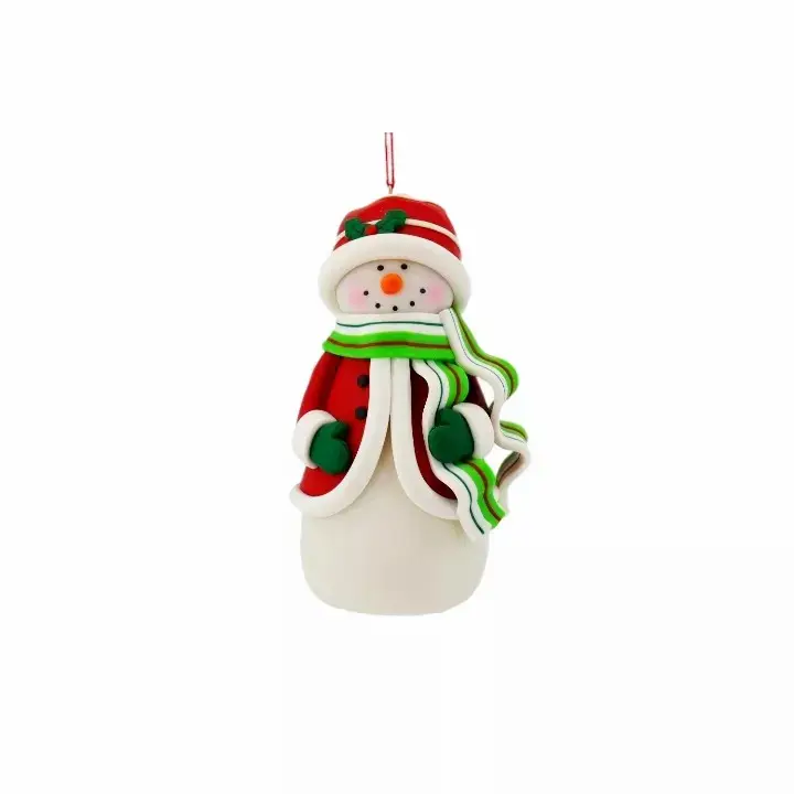 Wholesale Customized Christmas Tree Vintage Light Mini Resin Christmas Snowman Ornaments For Party Home Christmas Tree