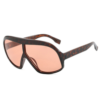 Lunettes de soleil unisexes de style punk tendance, monture carrée intégrale bleue UV400, grand cadre monobloc, pour usage extérieur