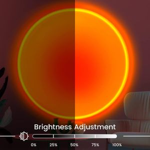 Lampe projecteur d'ambiance coucher de soleil LED RGB 16 couleurs avec télécommande et contrôle par application, en alliage d'aluminium noir moderne, certifiée RoHS, lampes de table - Product Image 5