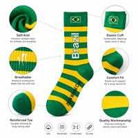 Chaussettes de sport OEM à motif rayé jacquard, respirantes, extensibles, écologiques, séchage rapide, Spandex/Nylon/Coton, pour matchs de football