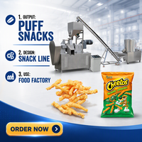 Mesin Pembuat Keripik Jagung Cheetos NikNaks Lini Produksi Kurkure Masala Corn Curls Cheetos Nik Naks Mesin Ekstruder
