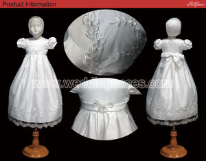 D9158 vestido de <span class=keywords><strong>bautizo</strong></span> de bebé blanco elegante de boda con sombrero - Product Image 5