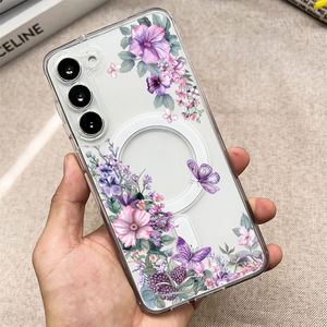 <span class=keywords><strong>Coque</strong></span> de téléphone portable à fleurs romantiques tendance pour Samsung <span class=keywords><strong>Galaxy</strong></span> S24 S25 <span class=keywords><strong>FE</strong></span> Ultra, <span class=keywords><strong>coque</strong></span> transparente magnétique, <span class=keywords><strong>coque</strong></span> arrière - Product Image 4