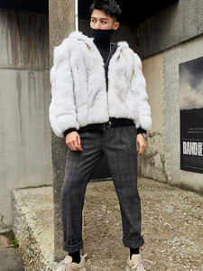 Nouveau <span class=keywords><strong>manteau</strong></span> <span class=keywords><strong>long</strong></span> pour <span class=keywords><strong>homme</strong></span> en fourrure de renard véritable, élégant et de haute qualité, doux au toucher, très résistant, avec capuche en fourrure. - Product Image 6