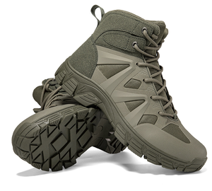 Botas tácticas para hombre DF 304, para deportes al aire libre, botas de desierto, color negro, verde, caqui, altura media, botas de tobillo, para entrenamiento y senderismo. - Product Image 4