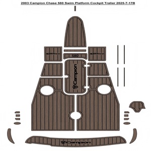 Plancher en teck EVA moderne pour yacht Campion Chase 580 de 2003, installation par clic, bois pour usage extérieur, vente chaude sur eBay et AliExpress - Product Image 4