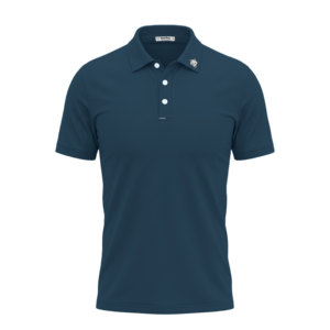 Handee Men'<b>s</b> Navy Blue Short Sleeve Cotton <b>Polo</b> <b>Shirt</b> Solid Color Casual Style Breathable Woven Fabric Regular Fit - Product Image 3