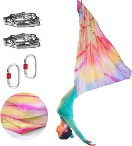 Professional Fitness Colorful <strong>Aerial</strong> Silk Hammock Kit Stretch Nylon 40D Material Durable <strong>Portable</strong> Customized Colors Yoga - Product Image 4