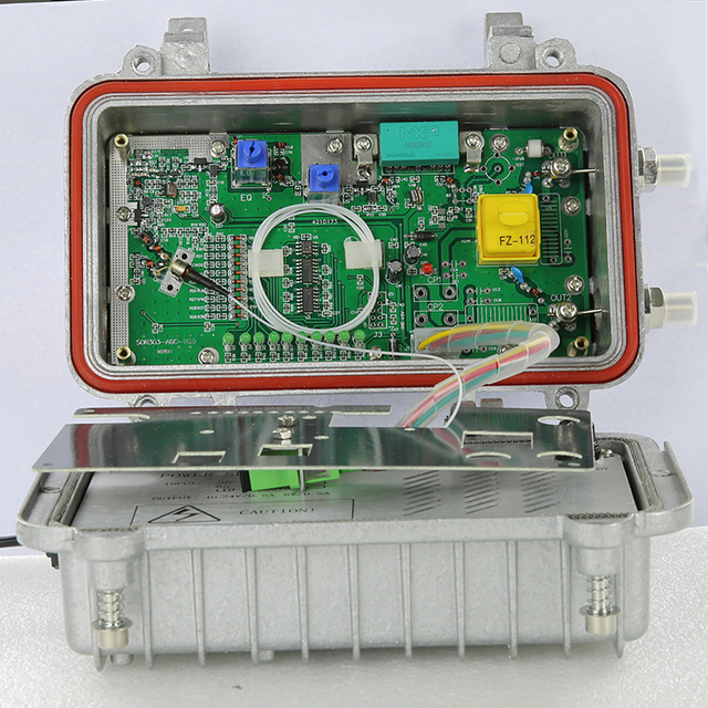 Waterproof 2 Outputs 750/862MHz 1100-1600nm Catv Cable TV Node Outdoor Optical Receiver DC35-90V & AC140-265V