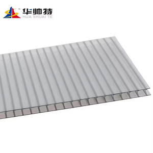 Plaque <span class=keywords><strong>de</strong></span> toiture creuse en <span class=keywords><strong>polycarbonate</strong></span> brun HUASHUAITE avec protection <span class=keywords><strong>UV</strong></span> pour couverture - Product Image 4