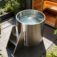 Baignoire autoportante en acier inoxydable 304, bain de glace, bain froid, 60 gal+, personnalisable ODM, pour récupération d'athlètes, 1 personne, directement de l'usine
