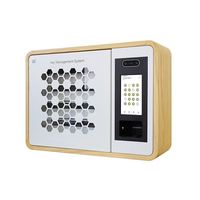 Sicherheits-Stahlwandmontierter Smart Lock Schlüsselkasten mit Codeschloss Intelligenter Elektronischer Schlüsselschrank Weiß 32kg