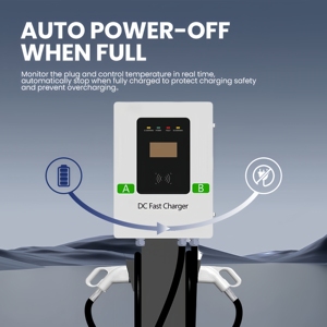 วอลล์บ็อกซ์ ดูอัล กัน สมาร์ท 40KW/60KW CCS1/CCS2/GBT ควบคุมผ่านแอพ/RFID รองรับแรงดันไฟฟ้าเข้า 380V สำหรับชาร์จรถยนต์ - Product Image 5