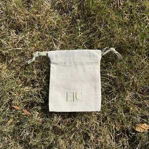 Sac cadeau en toile de coton à faible MOQ avec rubans en soie, pochette recyclable en coton à cordon pour l'emballage d'artisanat ou de bougies - Product Image 5