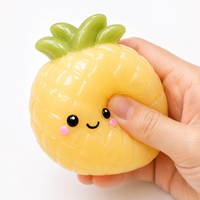 Jouet Squishy en Silicone Kawaii en Forme de Fruits et Glaces, à Remontée Lente, Anti-Stress, Jouets à Presser, Vente en Gros OEM, Cadeau Promotionnel