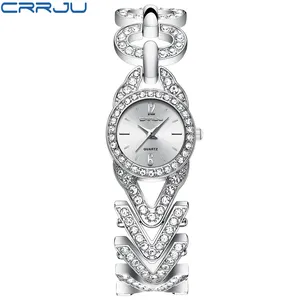 CRRJU 2208 special stylish female quartz watch beautiful Diamond Luminous beautiful water resist Casual wrist watch